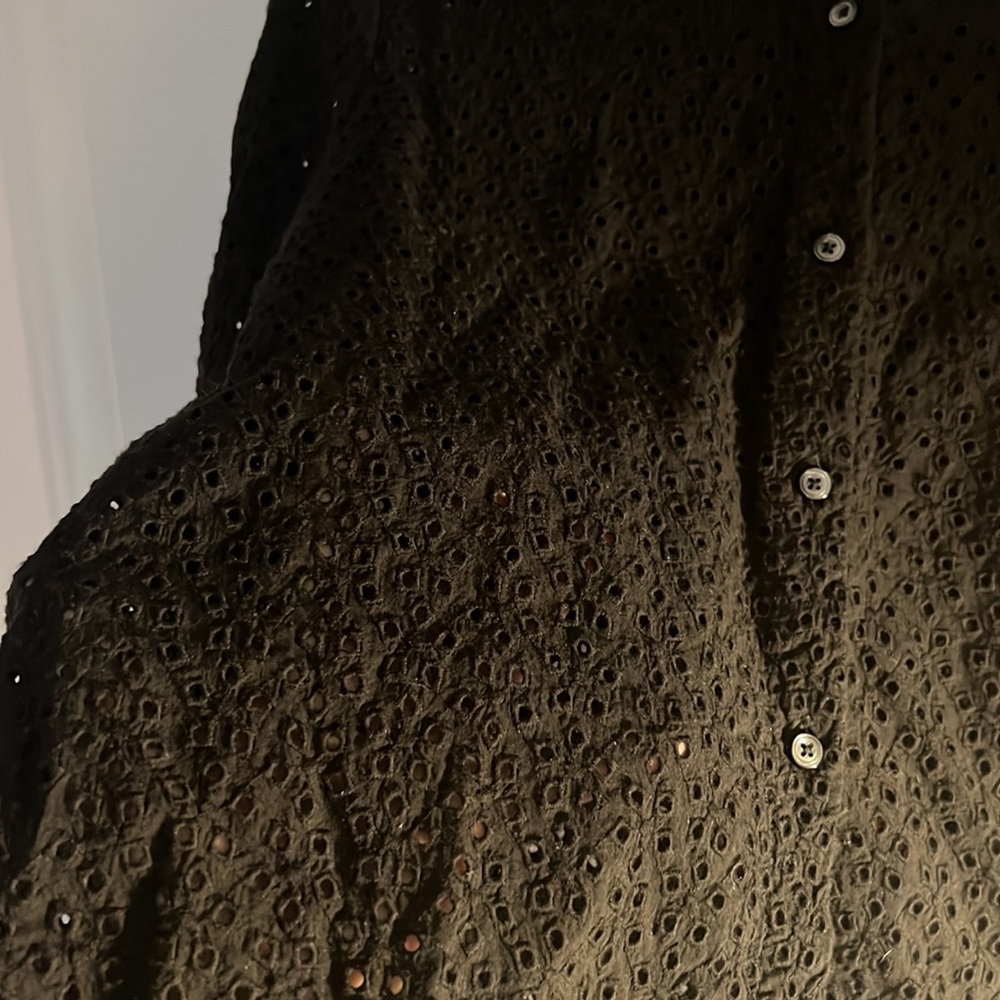 Eyelet Madewell Buttondown / Flutter Sleeve - image 4